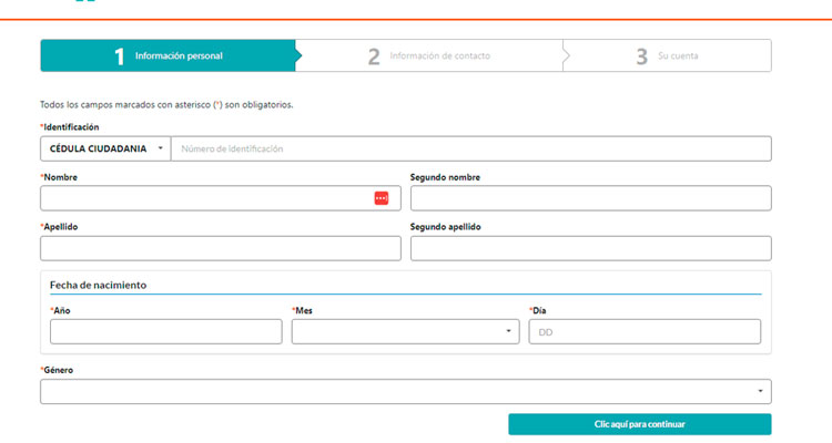 Formularios de inscripcion al Portal Movilidad Envigado